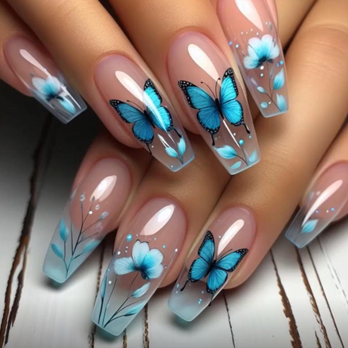 Künstlerisches 3D Schmetterling Nagelkunst Set Brehn
