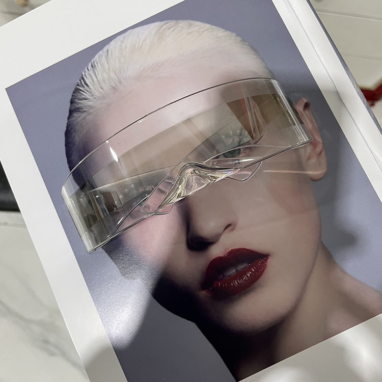Damen futuristische visierähnliche Sonnenbrille Brehn