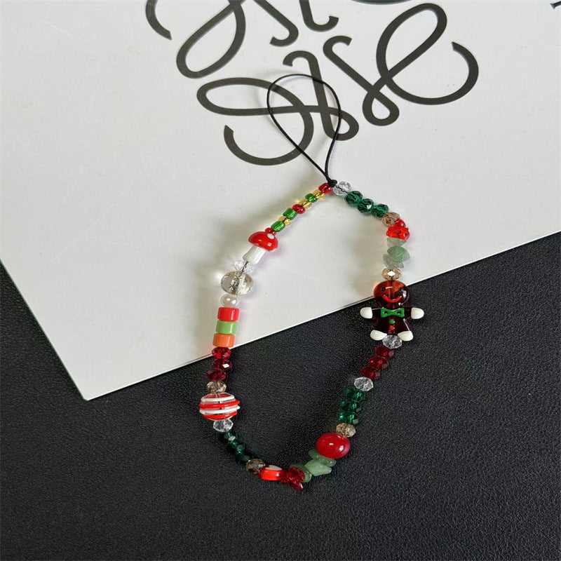 Festive Beaded Charm Handy Lanyard Brehn
