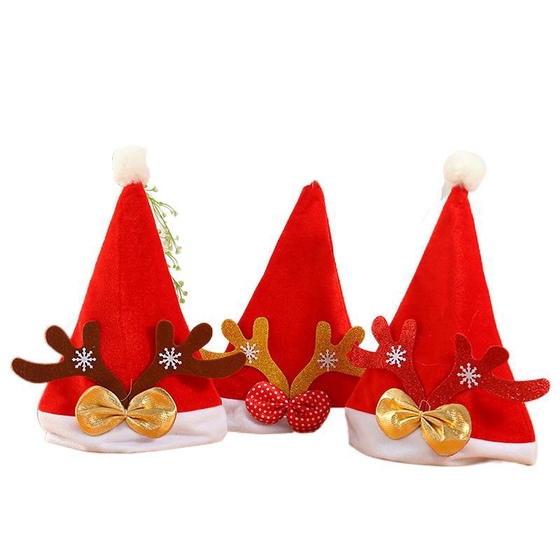 Weihnachtsmütze mit Rentierohren und Glitzerdetails Brehn