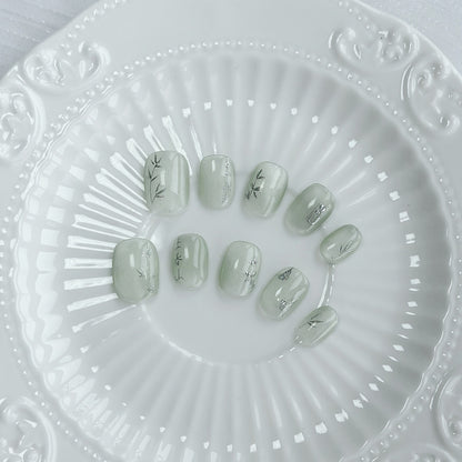 Botanische Press-On Nagelkunst Set