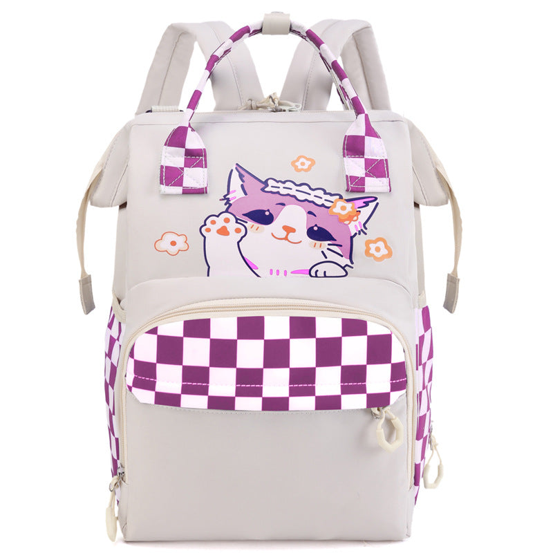 Verspielt katzenmotivierter Mehrere-Taschen-Rucksack Brehn