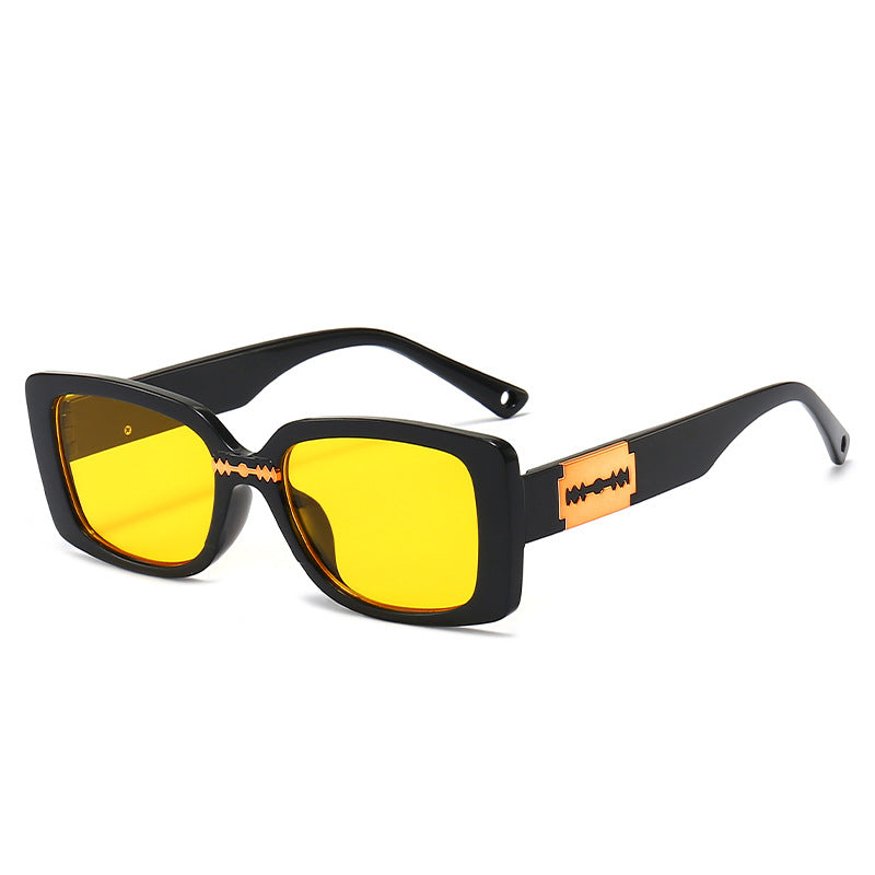 Eleganter Look Retro Quadratischer Rahmen Sonnenbrille
