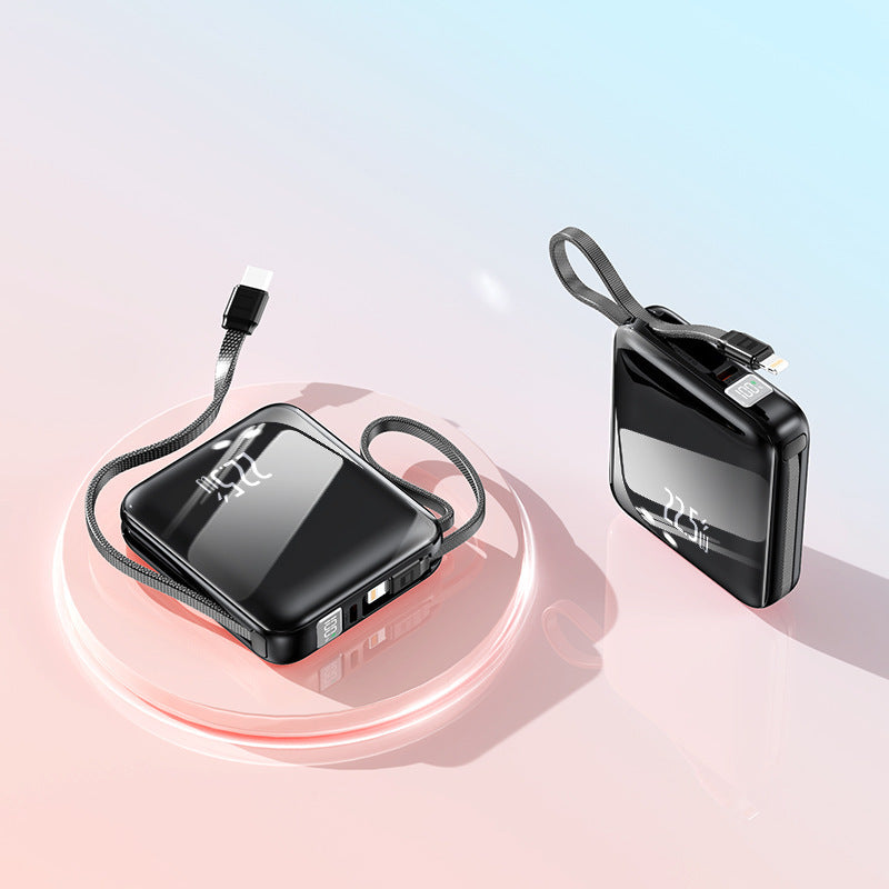 Tragbare Powerbank mit integrierter Digitalanzeige und multifunktionalem Ladekabel Brehn