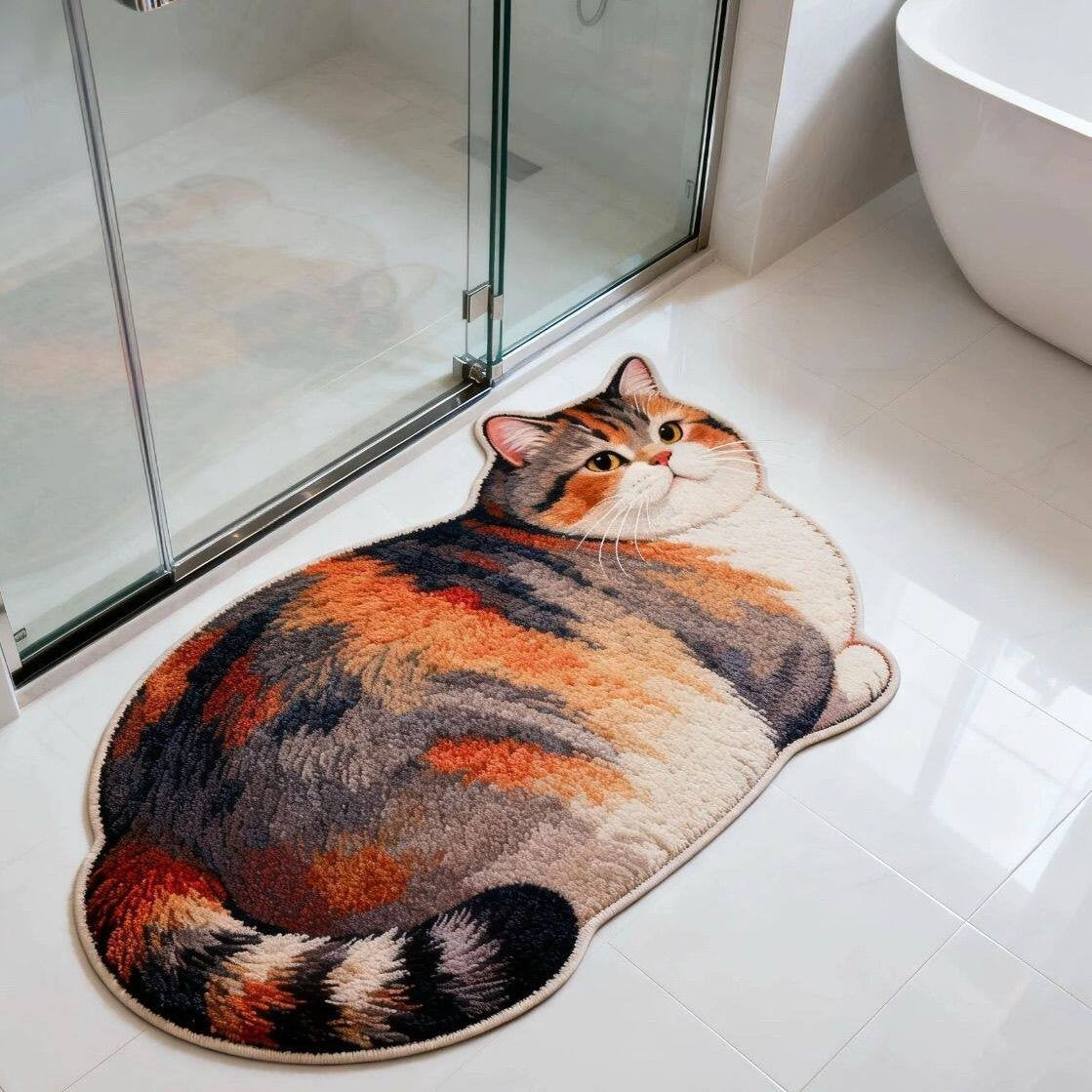 Katzen Design Badematte Brehn