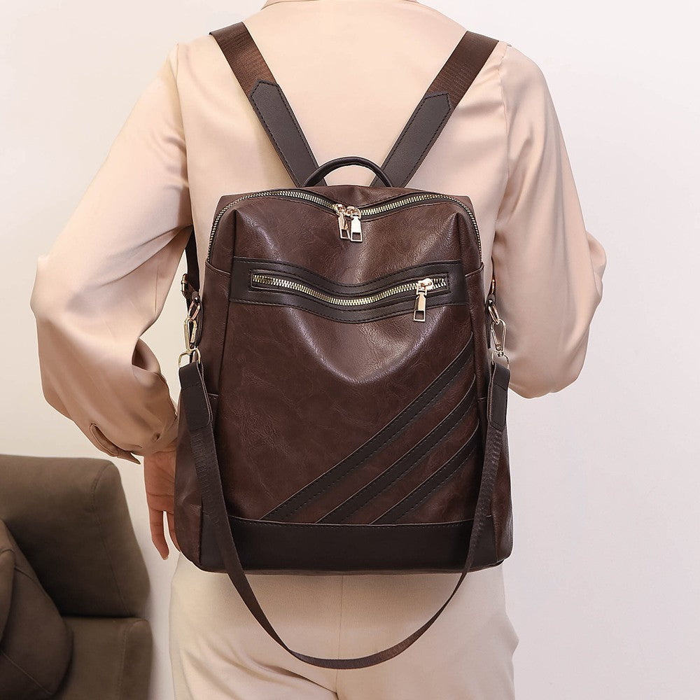 Modischer Leder Rucksack Brehn