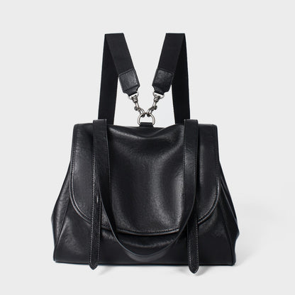 Umwandelbare Glatte Leder Klappe Tote Rucksack mit Abnehmbaren Gurtstraps