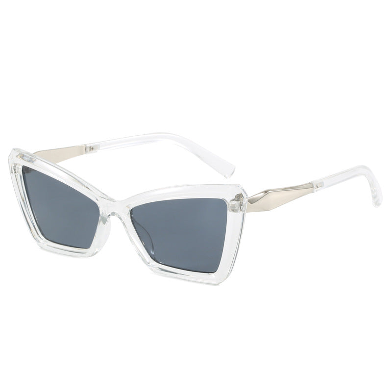 Damen Cat-Eye Sonnenbrille mit luxuriösem transparentem Rahmen Brehn