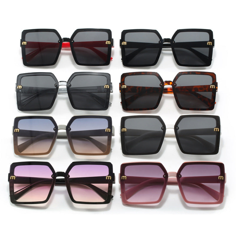 Damen modische quadratische Sonnenbrille mit verspiegeltem Verlauf Brehn