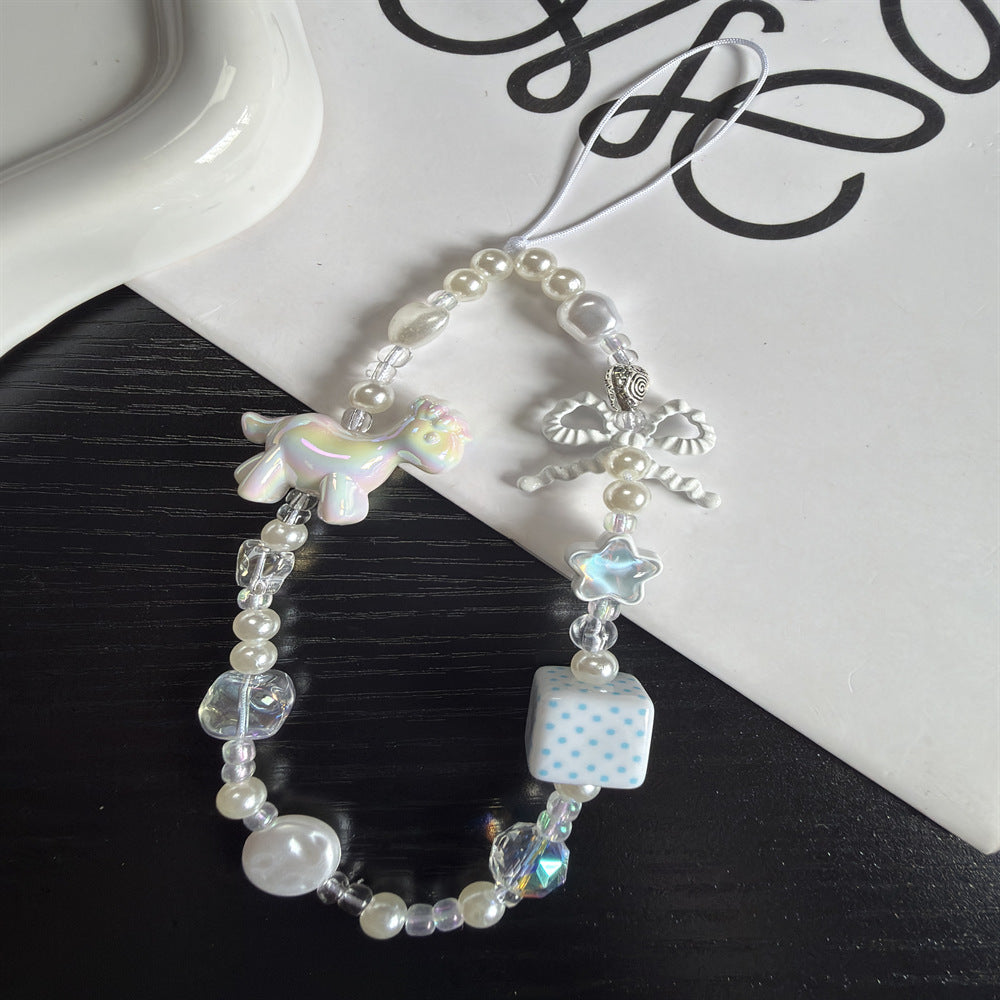 Verspielte Perlen Charm Brillen Kette Brehn