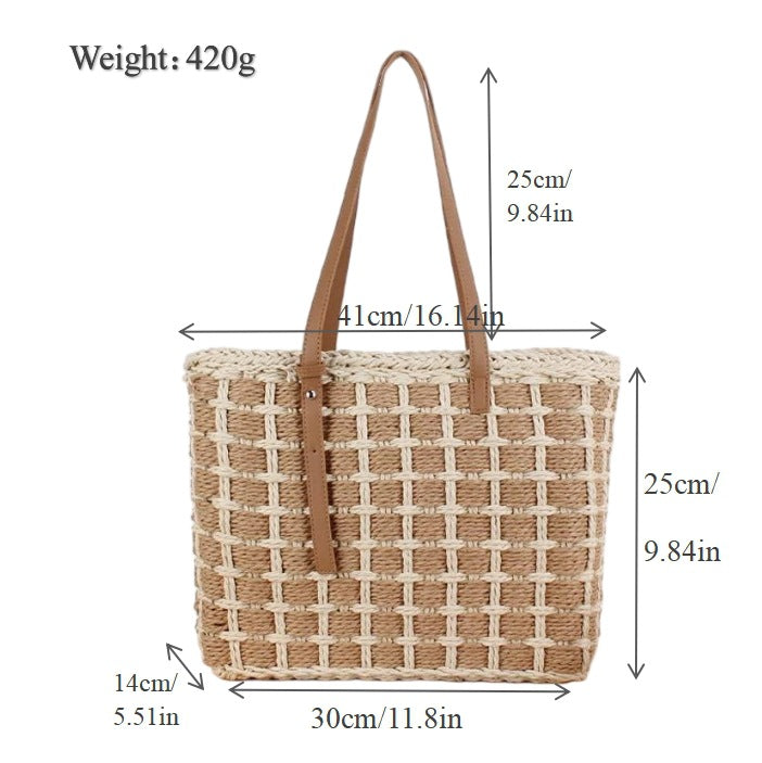 Geräumige Handtasche mit Geflochtenem Design Brehn