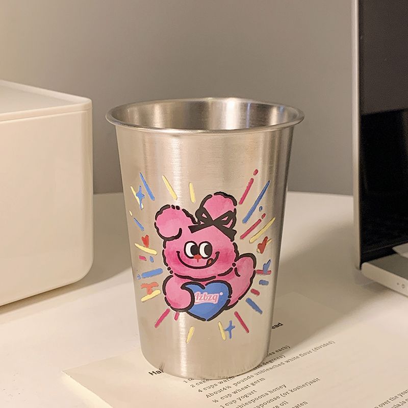 Edelstahl Trinkbecher mit Verspieltem Charakterdesign Brehn