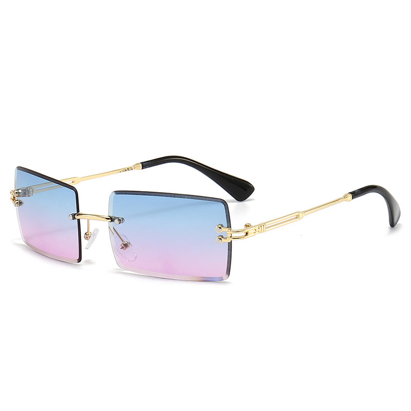 Damen modische rechteckige Sonnenbrille mit Gradient-Gläsern Brehn