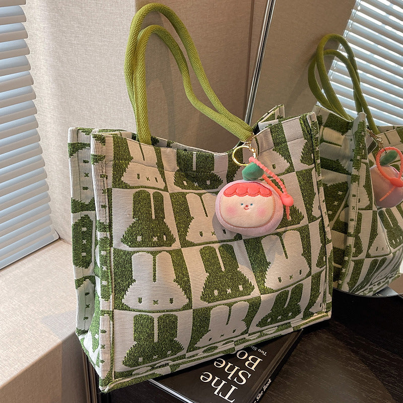 Süße Kaninchen Druck Leinwand Tasche