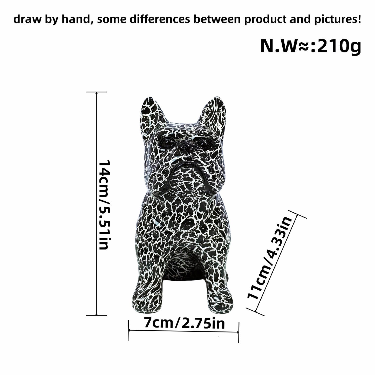 Künstlerisch gestaltete Bulldoggenfigur Brehn