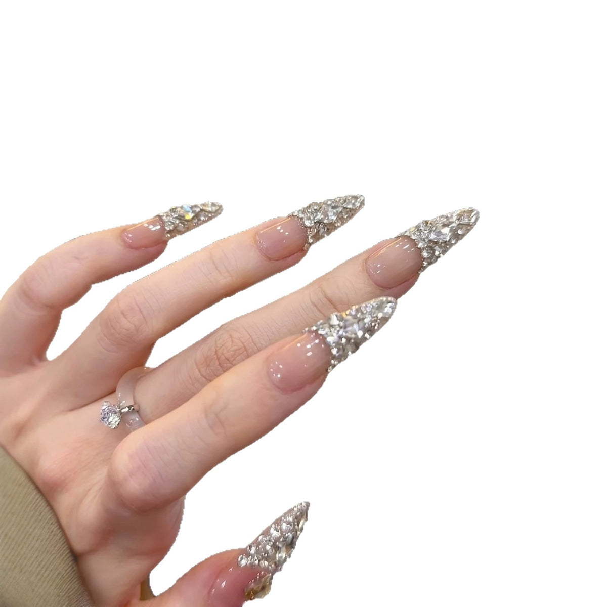 Rhinestone Stiletto Press-On Nail Set Brehn