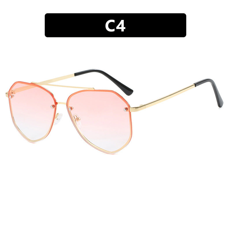Damen geometrische Sonnenbrille mit filigranem Gestell Brehn