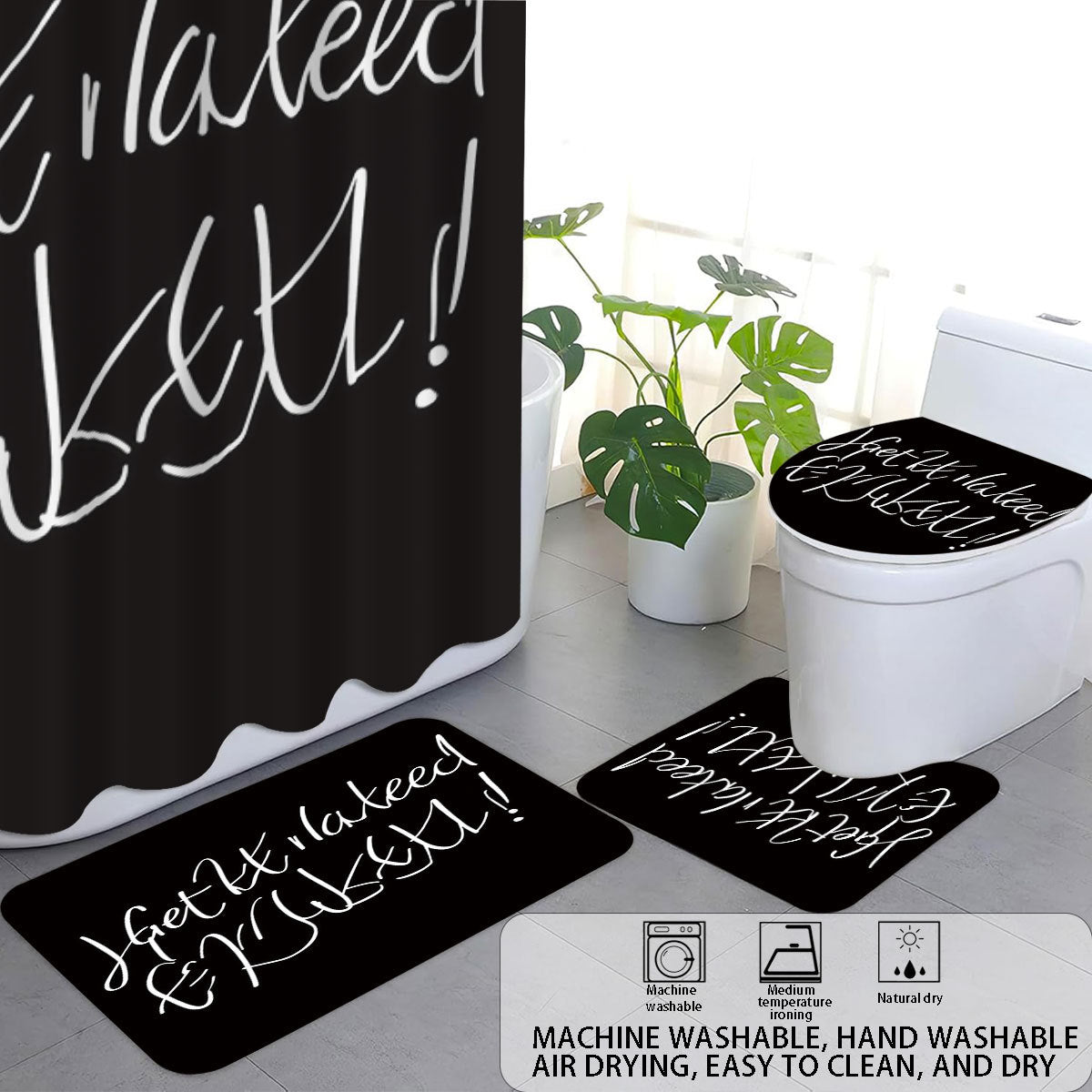 Badezimmerregeln Digitales Badezimmer-Dekor Set Brehn