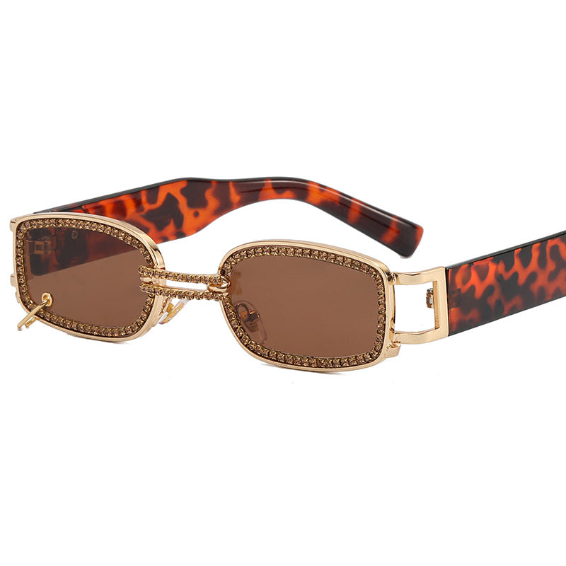 Damen modische Sonnenbrille mit funkelndem Kristallrahmen Brehn