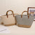 Eleganter Bast Shopper mit Bambusgriffen Brehn
