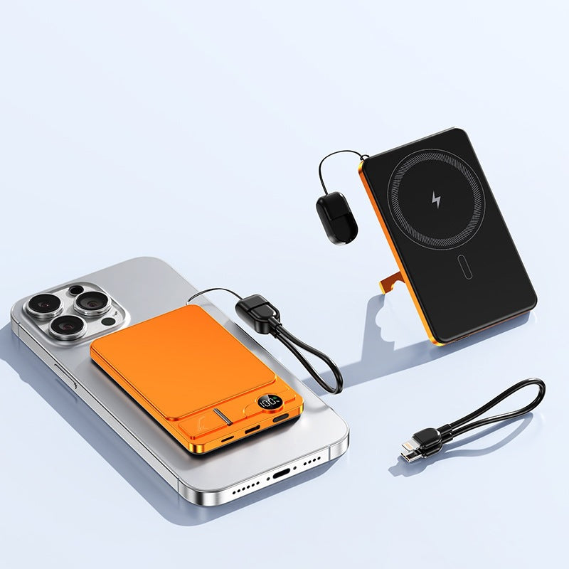 Tragbare Powerbank mit integrierter wireless Ladetechnologie und dualer Schnellladefunktion Brehn