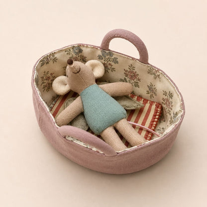 Stoffe Kinderzimmer Aufbewahrungskorb mit gepolsterten Griffen und floral gefüttertem Innenraum