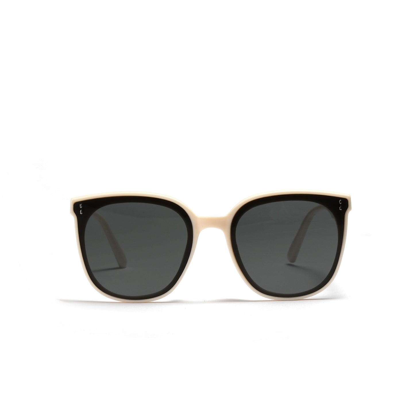 Damen modische quadratische Sonnenbrille mit hochwertigem transparentem Rahmen Brehn