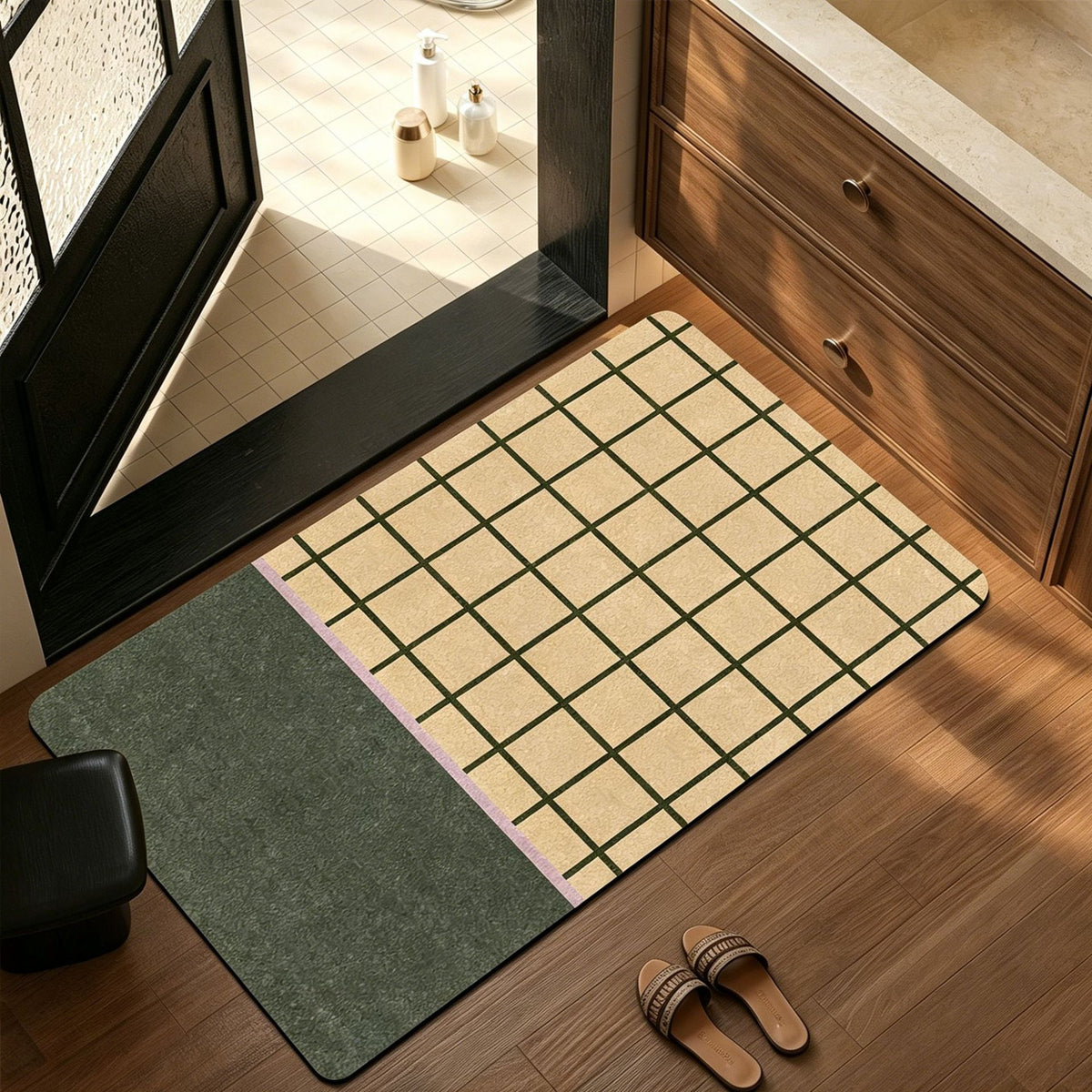 Stylische geometrische Muster-Badmatte Brehn