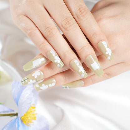 Künstlerische Florale Press-On Nagelkunst Brehn