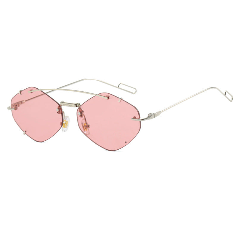 Damen geometrische Sonnenbrille mit ultraleichtem Metallrahmen Brehn