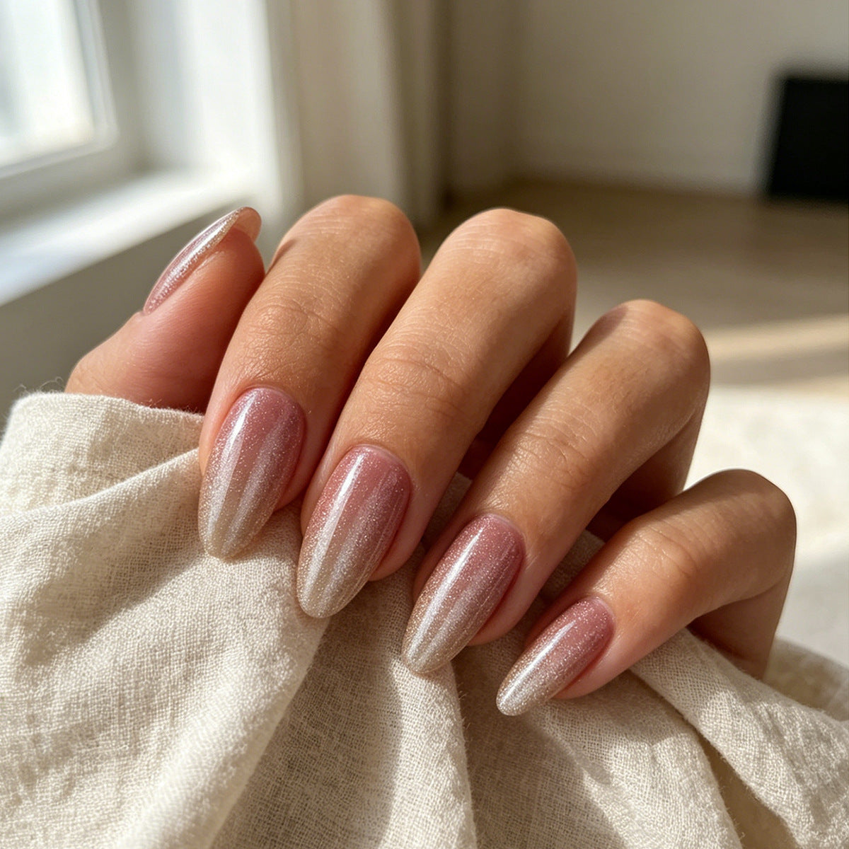 Elegante Glitter Ombre Press-On Nägel Brehn
