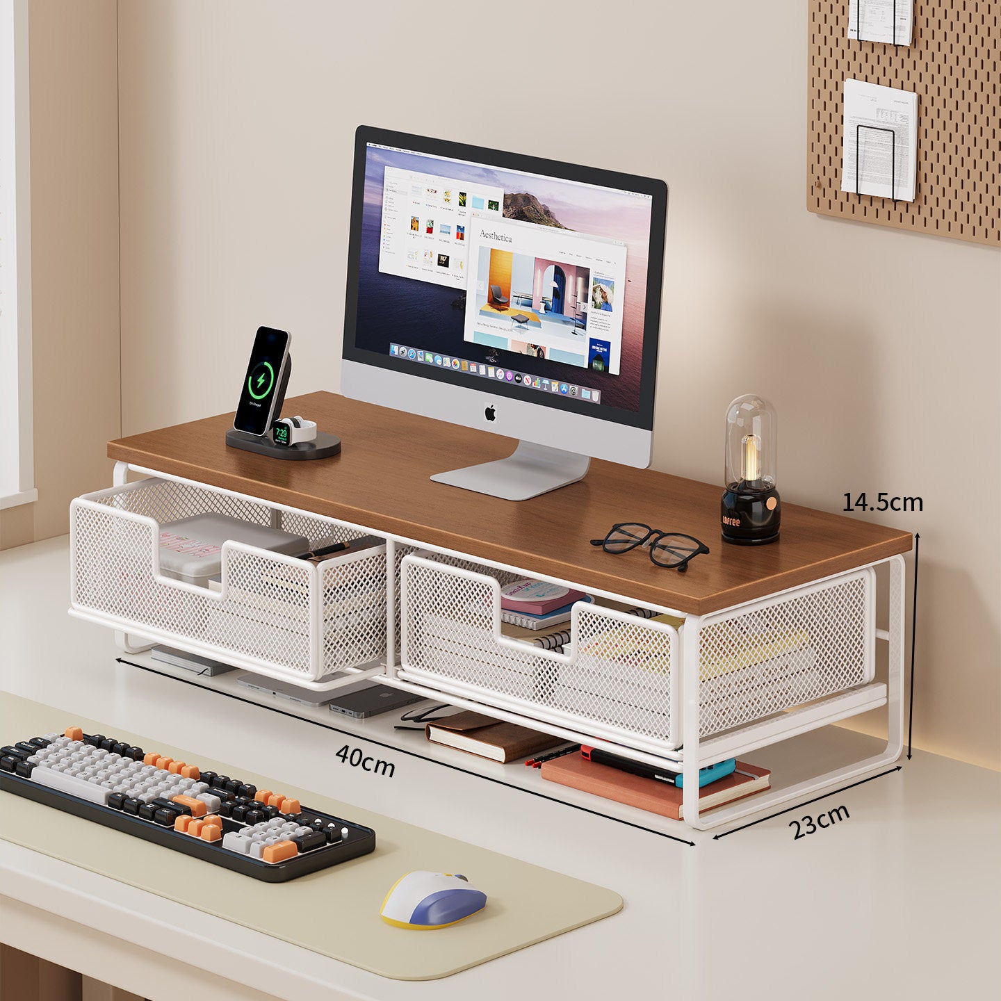 Multi-Funktionaler Drahtgitter Desktop Organizer Brehn