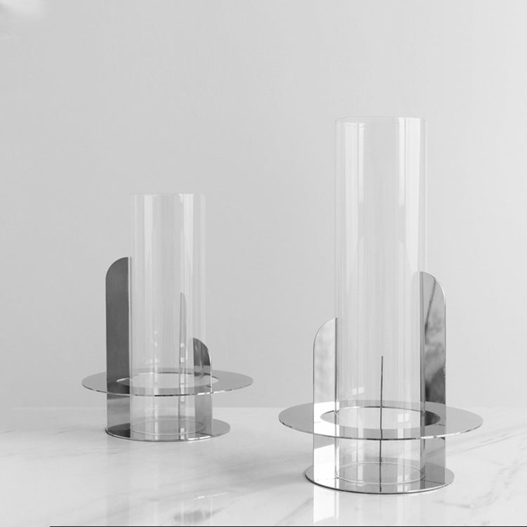 Moderner Transparenter Kerzenhalter