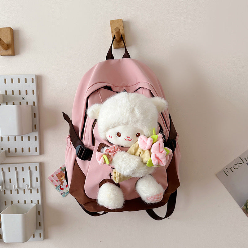 Rucksack mit Niedlichem Plüschmotiv und Praktischen Fächern Brehn