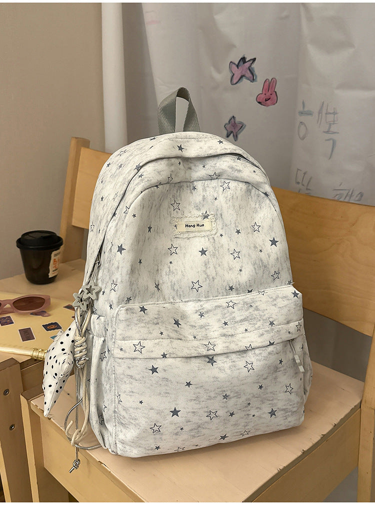 Vielseitiger Sternmuster-Schulrucksack