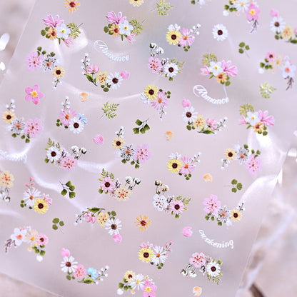 Floral Nagelkunst Aufkleber