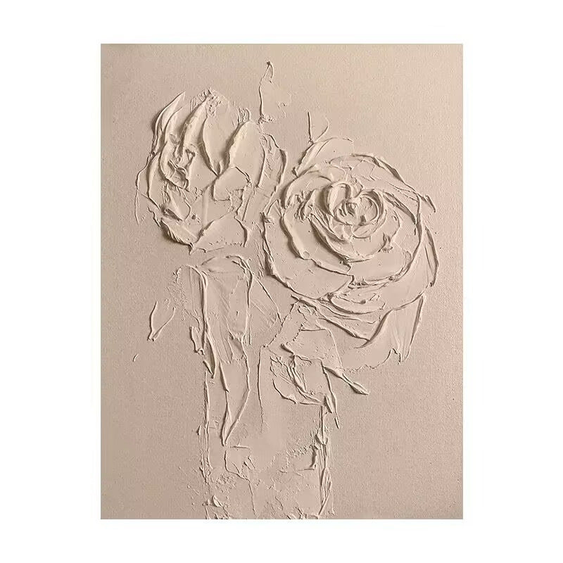 Strukturiertes Floral Relief Leinwandkunst