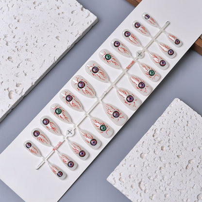 Künstlerisches Augen-Themen Presse-auf Nagelset Brehn
