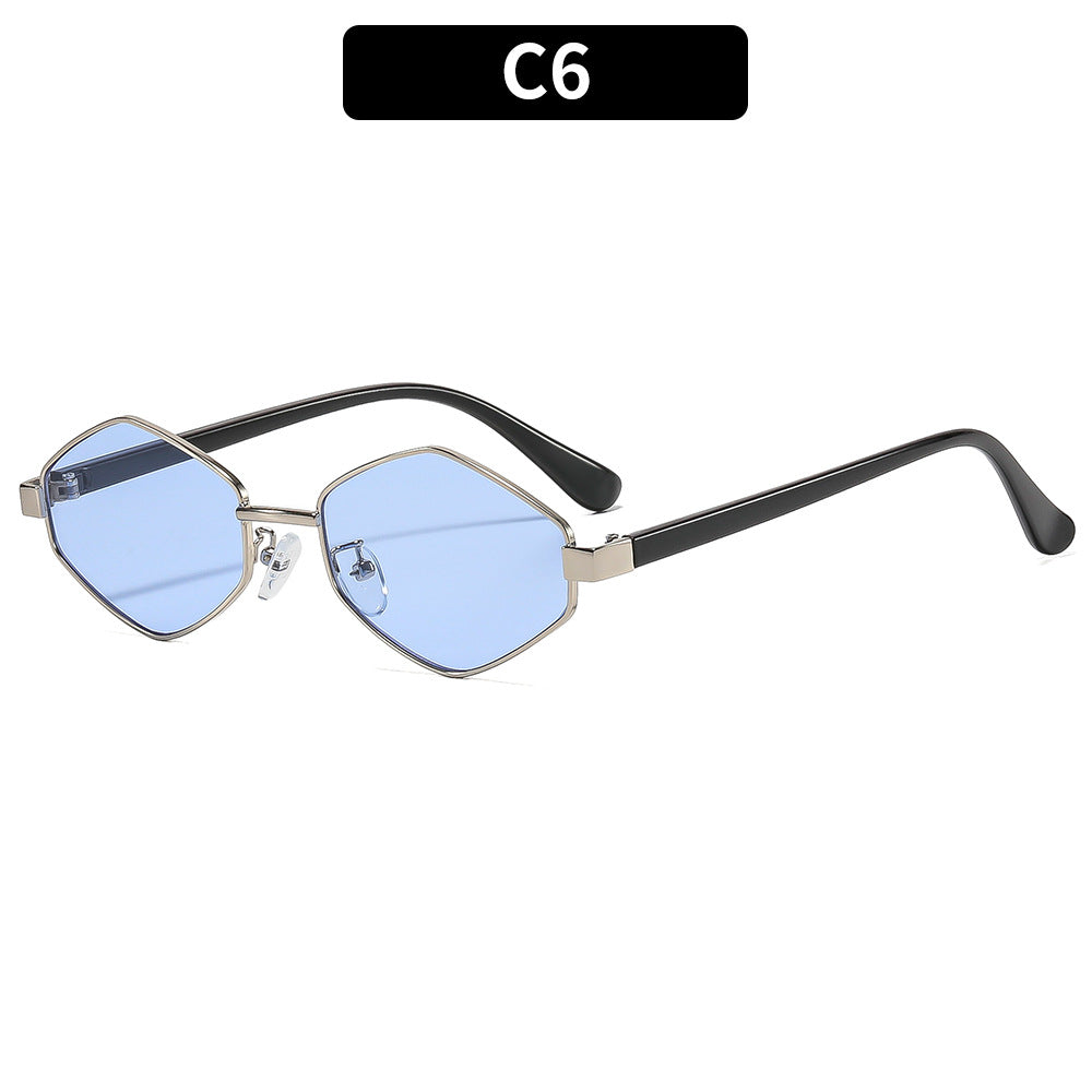 Sechseckige Rahmen Sonnenbrille