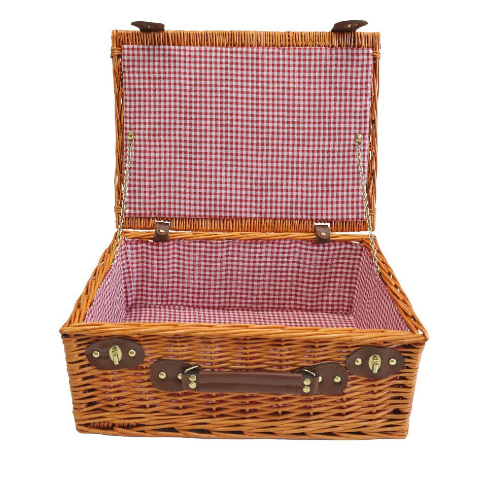 Damen Picknickkorb mit abnehmbaren Fächern und klassischem Gingham-Muster Brehn