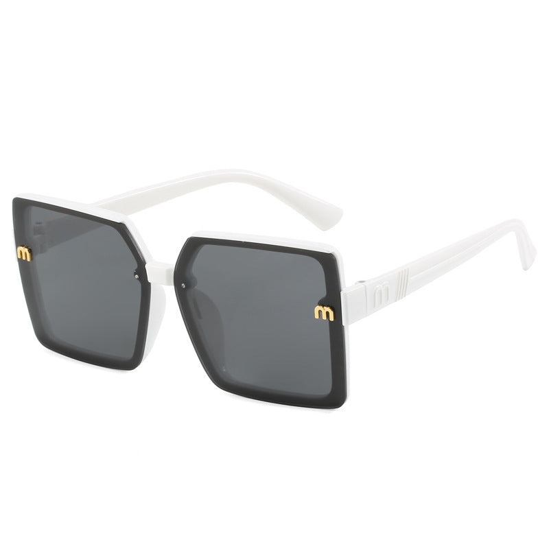 Damen modische quadratische Sonnenbrille mit verspiegeltem Verlauf Brehn