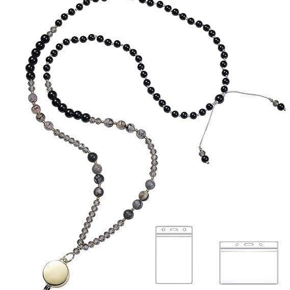 Perlenbrille Lanyard mit Rückzugclip Brehn