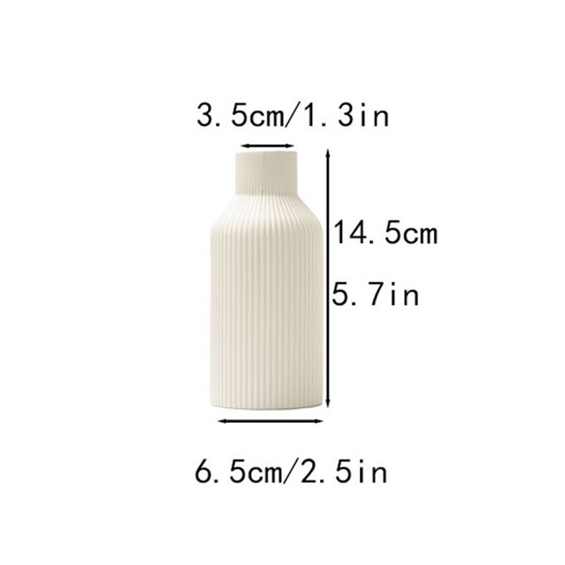Chic gerippte Keramikvase