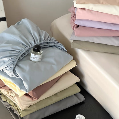 Kühlende Bambus-Mischung Tiefe-Taschen Spannbettuch und Kissenbezug Set