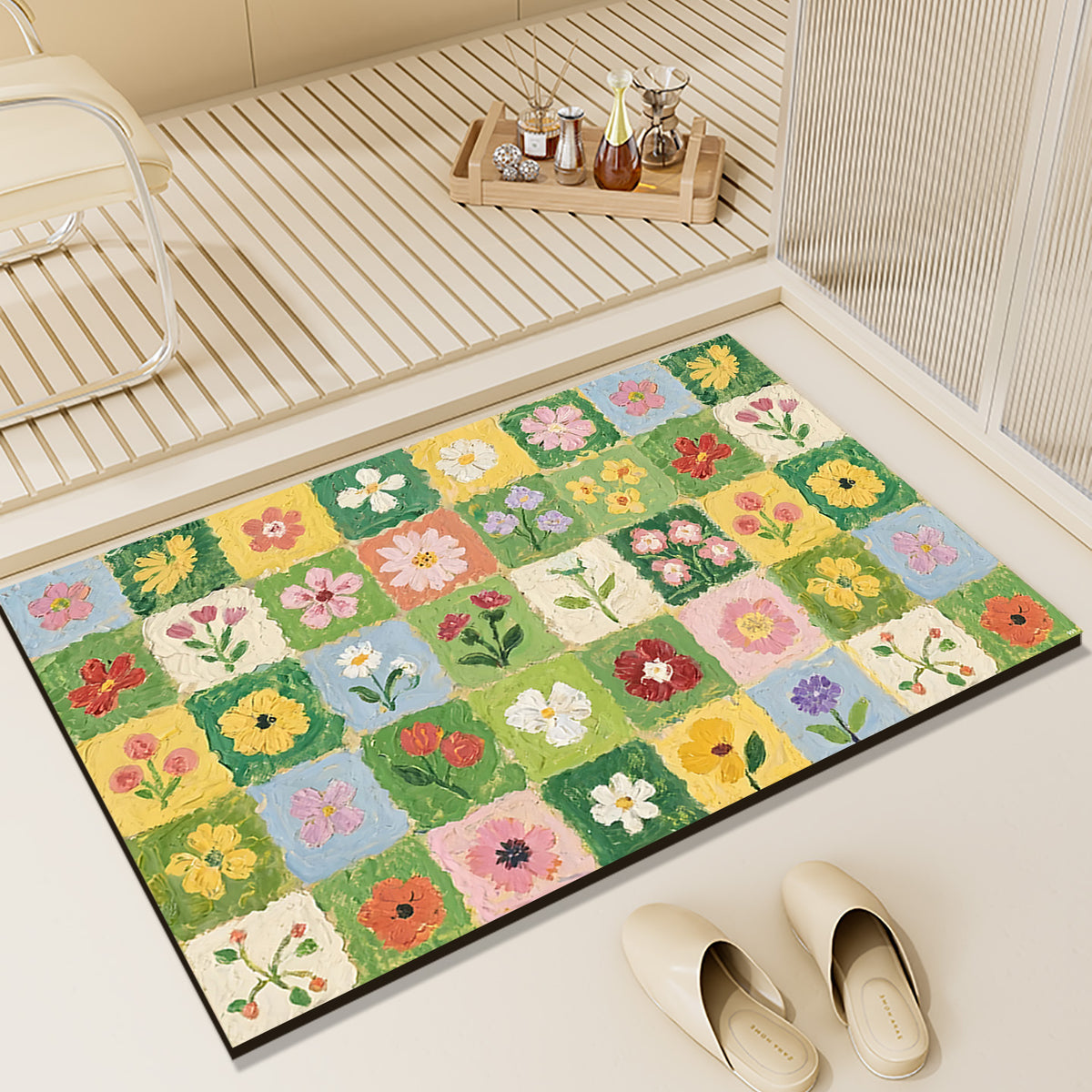 Blumenmuster Innenbereich Teppich Brehn