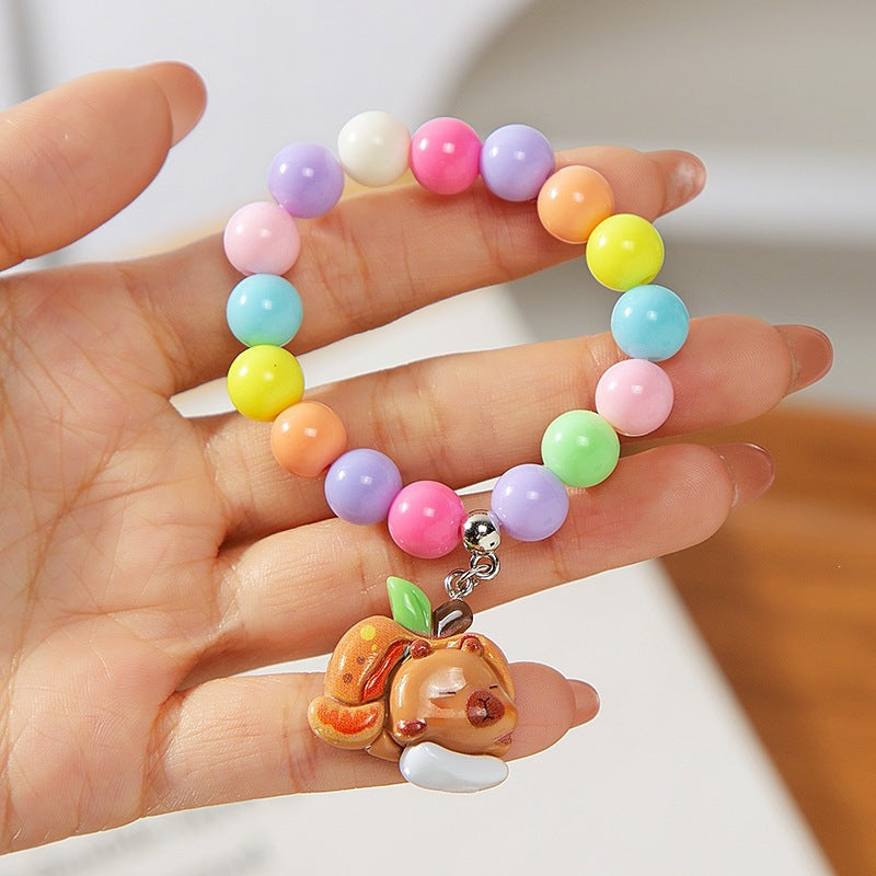 Buntes Kinderarmband mit Bearbeitetem Anhänger Brehn