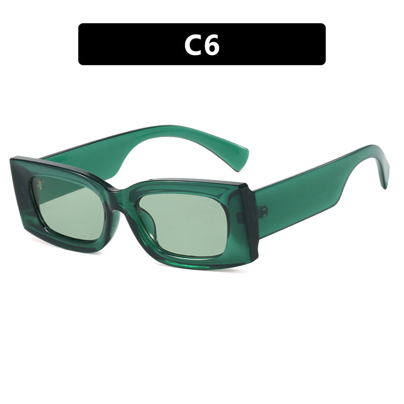 Damen modische quadratische Sonnenbrille mit transparentem Rahmen und schützendem UV-Filter Brehn