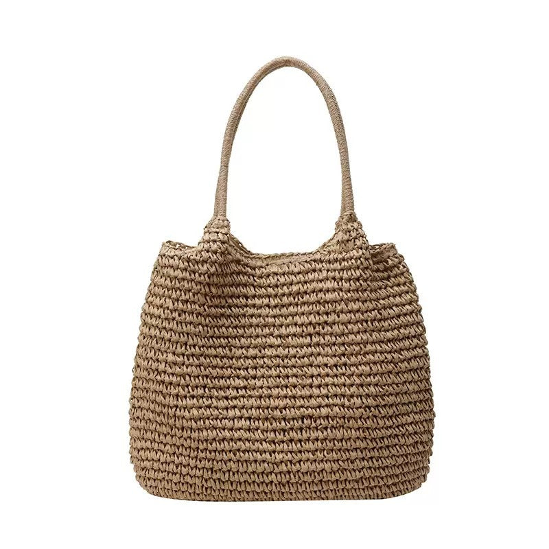 Große Geflochtene Tasche Aus Natürlichem Material Brehn