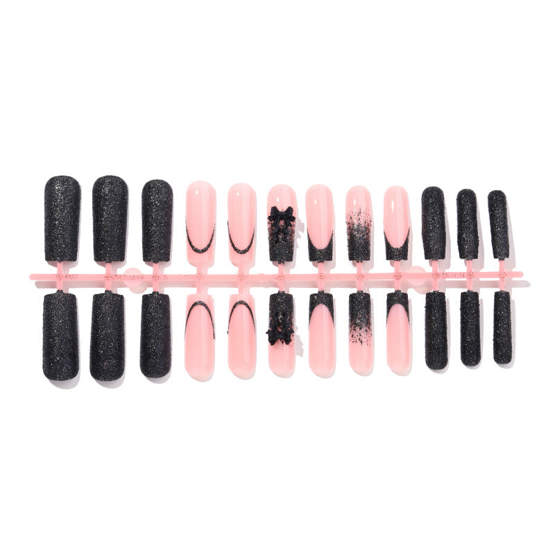 Künstlerisches Glitter-Gradient-Press-On-Nagelset Brehn