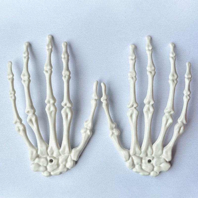 Bewegliche Skelett-Hand Erdspieße für Halloween-Gartendekoration aus wetterfestem Kunststoff